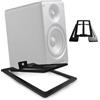 Auktransceler Supporto per altoparlante da scrivania, set da 2 pezzi, nero - stabile supporto per altoparlante per ufficio e giochi, base di isolamento acustico fino a 5 kg, compatibile con Kanto YU2 e altoparlanti