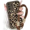 Yirlbey Cover con Cordino Orologi per Samsung Galaxy A13 4G, Morbido Silicone Custodia con Aesthetic Leopardata Marrone Disegni, Case con Tracolla Collana per Samsung A13 4G 6,6,mucca
