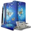 Mobile Stuff Colourful Stuff Custodia universale per tablet in ecopelle, con supporto, rotante a 360°, adatto per tutti i Tablet Android da 10" e 10,1"+ stilo touch pen BUTTERFLY GOLD BOOK Universal 10.1 & 10