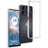 REY Cover in Gel TPU Trasparente per Motorola Moto G24 4G, Ultra Sottile 0,33 mm, Morbido Flessibile, Custodia Silicone