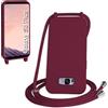 WenBaby Cover Compatible con Samsung Galaxy S8 Plus,Cellulare Girocollo Custodia con Cordino TPU Corda Silicone Case Bumper per Samsung Galaxy S8 Plus Custodia, Rosso