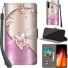 PHINIENLAND Cover per Xiaomi Redmi Note 8 Case PU Pelle Custodia [Kickstand] [Chiusura magnetica] [Slot per Schede], Portafoglio Flip Custodia per Redmi Note 8,Rosa
