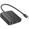 Cable Matters Hub Cable Matters 8K HDMI USB C (USB C HDMI 2.1 Dock 4K @120Hz) con 2 porte USB 3.0, Gigabit Ethernet, Ricarica da 100W Power Delivery nera
