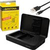 PATONA Dual Caricabatterie USB-C/USB-A per Nikon EN-EL15/EL15a/EL15b/EL15c | Mini caricabatterie da viaggio per Z5 Z6 Zf Z6II Z6III Z7 Z7II Z8 D800 D850 D7000 D7100 D7200 D7500, USB powerbank