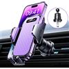 VANMASS Supporto per cellulare auto 2025, aggiornamento brevetto, supporto per cellulare, gancio di ventilazione auto, protezione in silicone, 100% stabile, per iPhone, Samsung Huawei, viola