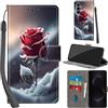 Haninsuze Cover per Samsung Galaxy S25 FE 5G Custodia Pelle Libro Portafoglio con Porta Carte Magnetica Protezione Antiurto Cuoio Flip Case Custodia per Samsung S25 FE, Rose