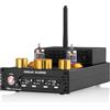 Nobsound Douk Audio X1 amplificatore a valvole, amplificatore HiFi Bluetooth 5.0, amplificatore audio stereo a valvole GE5654, amplificatore phono MM, 160Wx2 chip TDA7498E, manopola di controllo acuti e bassi