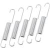A ABSOPRO Molla Cavalletto Moto Argento 5 Pezzi Ritorno Molle Acciaio Inox | Per GS125, Per GN125, Lunghezza Totale 12.5cm, Diametro 2.6mm, Parte Pieghevole 5cm, Facile Montaggio, Resistente