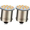 Ruiandsion Confezione da 2 lampadine LED 1156 da 6 V, colore ambrato, 1141 1003 3014 BA15S, chip LED 5050 12SMD, ricambio per luci di retromarcia, indicatori di direzione, fanali posteriori, non