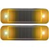 EONANT Confezione da 2 luci di avvertimento solari, impermeabili, mini LED lampeggianti, luce di sicurezza solare, di emergenza, di avvertimento, mini auto, bicicletta, moto, luci lampeggianti (giallo