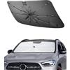SHAOHAO Compatibile con Mercedes GLA H247 2020-2026 Mercedes EQA 2022-2026 Parasole per auto Parasole per parabrezza Facile da riporre Maniglia con cordino Protezione UV Accessori parasole