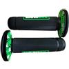 NICOLIE Manopole moto motocross Grip manubrio Dirt Pit Bike 7/8 manubrio in gomma - nero verde - 22 mm