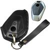 HIBEYO Custodia per chiave moto adatta per R1300GS 1300GS R1250GS R12 2023 2024 2025 ADV avventura moto custodia portachiavi in pelle portachiavi telecomando accessori B nero