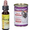 Fiori di Bach Rescue Pet Gocce + Monge Gemon Salmone Gamberetti Gatti +12m 1 St
