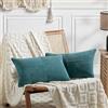 FDTERN Set di 2 Boho Federe de Cuscini per Divano 50x70 in Velluto a Coste Moderno Morbido Motivo a Croce Decorativa Copricuscini per Divano Camera da Letto,Verde Acqua