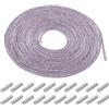 QUARKZMAN 4mm x 5m Nastro di Strass Catena con Strass Corda Cristallo Lacci Scarpe per Decorazione Fai Da Te Sneakers Maglioni Creazione di Gioielli Vestiti, Viola con Aghi Connettori