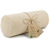 Totsy Baby Cuscino cilindrico per cervicale lombare e ginocchia per letto o divano 40x15 cm - cuscini cilindrici per corpo e yoga in schiuma con fodere in Oeko-Tex beige chiaro Velluto a coste
