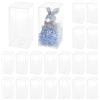 BENECREAT 20 pz Scatole Portaconfetti In PVC Trasparente, Contenitori In Plastica Trasparente Rettangolari Da 8x8x18cm per Natale, Matrimonio, Partito, Bomboniere per Compleanni