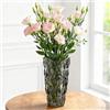 ALKNOT Vaso da fiori in vetro, altezza 24 cm, vaso di vetro moderno minimalista nordico in cristallo decorativo fatto a mano per composizioni floreali per decorazioni casa ufficio, regalo per matrimoni
