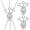 XETHI Set da 2 Chiusure a 3 Fori per Collane Multi-Filo, Distanziatore e Connettore per Stratificazione Gioielli, Argento