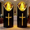 Dongcill 2 PCS Candela Funeraria a LED, Lumino Elettrico a LED, Lumino cimitero