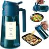 TrendPlain Spruzzino Olio per Friggitrice Aria 470ml, Dosatore Olio 2 in 1, Oliera Spray per Cucina, Insalata e Aceto, Accessori Cucina senza BPA (Blu Navy-2)