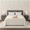 Byour3 - Copriletto PURO COTONE Organico 100% LEGGERO Letto Matrimoniale Singolo Piazza e Mezza Granfoulard Rettangolare Anallergico Telo Arredo Multiuso Copritutto (Avorio, Singolo)