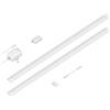 ledscom.de Luce intelligente LED sottopensile SIRIS bianco opaco, controller WLAN, piatto, smart home, abilitato Alexa, 90cm ciascuno, 1044lm ciascuno, bianco, set di 2