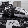 WUMIUER Federe con motivo a gatti, 40 x 80 cm (set con 2) - Graziosa federa per cuscino con chiusura lampo per letto, divano, 40 x 80 cm - Federa decorativa per cuscino