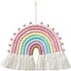 FANXIYA Arcobaleno Macrame da Parete, Arazzo da Arcobaleno Tessuto a Mano in Bohémien, Decorazione per la Casa a Decorazioni Cameretta Bambini (Colorato 2)