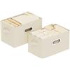 ENUMAIL Scatole di Stoccaggio Pieghevole Aperta,38x25x25cm,Beige,2 Pezzi