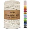 OurTop Corda Macramè, 3mm x 500m Filo Macrame Corda Macramè Filo Morbido Filato Macrame per Appendere La Parete, Fai Da Te, Artigianato, Lavori a Maglia, Lavori Decorativi(Natura)