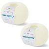 Kalapanta Gomitoli per lavoro a maglia e uncinetto, 100% Pura Lana Vergine Merino Extrafine by Lana Gatto. Linea Baby Soft Bambini, Neonati Naturale con Aloe Vera, 100 g. 340 mt, (Naturale - 978, 2)