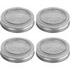 IGTOPS Coperchio per colino per barattolo, germogliatore, in acciaio inox, 70 mm, per germogli come broccoli, erba medica, fagioli (70 mm - 4 pezzi)