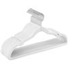 SONGMICS Grucce Appendiabiti in Velluto 20 Pezzi, Antiscivolo, Scanalature su Spalle, Barra per Pantaloni, Gancio Girevole a 360°, Salvaspazio, Spesso 0,6 cm, Largo 43 cm, Bianco Semplice CRF029W02
