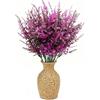 LPARMJIT 8 mazzi di fiori artificiali per esterni, piante artificiali, vasi appesi, recinzione, per interni ed esterni, veranda, vaso, decorazione (Fucsia)