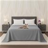 Byour3 - Copriletto PURO COTONE Organico 100% LEGGERO Letto Matrimoniale Singolo Piazza e Mezza Granfoulard Rettangolare Anallergico Telo Arredo Multiuso Copritutto (Grigio Acciaio, Singolo)