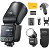 GODOX V1 mid S V1mid S Flash Compatibile con Sony, Flash TTL a Testa Rotonda, Speedlight Wireless 2.4G HSS 1/8000s con Batteria da 2200 mAh, 650 Flash a Piena Potenza, Supporto Type-C