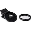 SYSTEM-S Lente macro + 1 filtro zoom Close Up con clip in nero