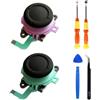 Hzxkqmil 2 pezzi Joystick di Ricambio per Nintendo Switch 2, Joystick Analogico Anti-Drift Thumbstick con Strumenti Cacciavite per Switch 2 Controller (Viola + Verde)