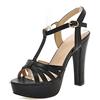 Smilice Sandali da donna Gladiator con tacco alto, Nero , 45 EU