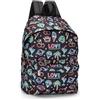 COMIX, ZAINO AMERICANO ALLOVER NEON Unisex-Bambini e ragazzi, Nero, Medio