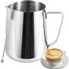 Gatphy Bicchiere graduato in acciaio inox, 900 ml, con misurazione, Mark Latte Art Pen, in metallo, per frullatore a immersione, latte montato, latte, art. preparazione giornaliera del caffè per caffetterie