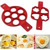 KAIAIWLUO Stampo per pancake, 2 stampi a forma di cuore in silicone e forma rotonda per pancake, uova, muffin, torte