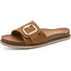 Jana Piattaforma Mule Flat MultiAdj+Vegan da Donna, Beige, 40 EU