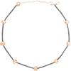 Breil, Collezione B Rocks, Collana da Donna in Acciaio Colorato, con Pietre Naturali ed Ematite, Lunghezza Regolabile, Chiusura a Moschettone, Colore Rose Gold, Misura 45 Cm