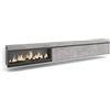 Skraut Home | Mobile TV Soggiorno | Ampio spazio a disposizione | 317x45x35 cm | Camino elettrico XXL | Sospeso, da appendere | Stile moderno | Cemento