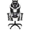 HJH Office 729262 PROMOTER I poltrona direzionale in ecopelle nero/bianco sedia da gaming per PC seduta sportiva con funzione basculante