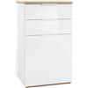 Composad | Credenza della Linea MUNDI 2 Cassetti e 1 Anta, Mobile Salvaspazio Ingresso, Armadietto Salvaspazio, (LxAxP) 60x102,30x50 cm, Colore Rovere e Bianco Laccato, Made in Italy