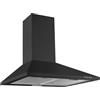 Respekta Cappa cucina | Cappa aspirante a parete 60 cm | Scocca in metallo nera | Funzione di scarico e ricircolo | CH22055SA | A | 52 - 66 dB